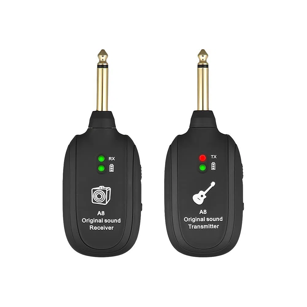 wireless per chitarra 20Hz-20KHz Trasmissione acustica Ricevitore trasmettitore ricaricabile per chitarra elettrica