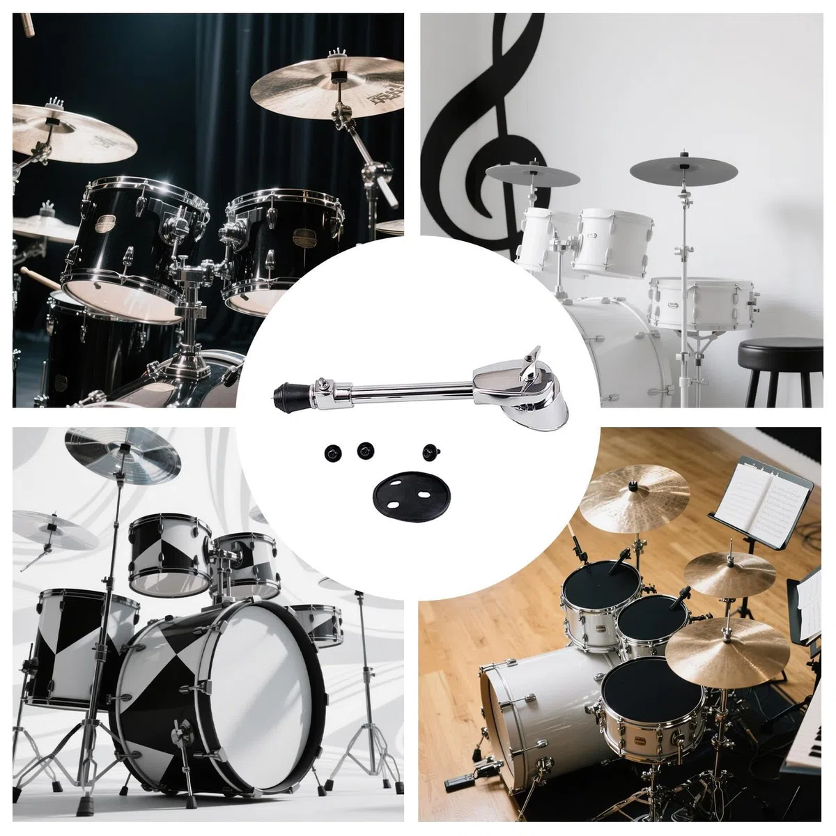 Piedi Per Grancassa, Percussioni Antiscivolo Piedini Batteria, Supporto Pedale Portatile Per Hardware Base Per Principianti Professionisti Appassionati Di Musica