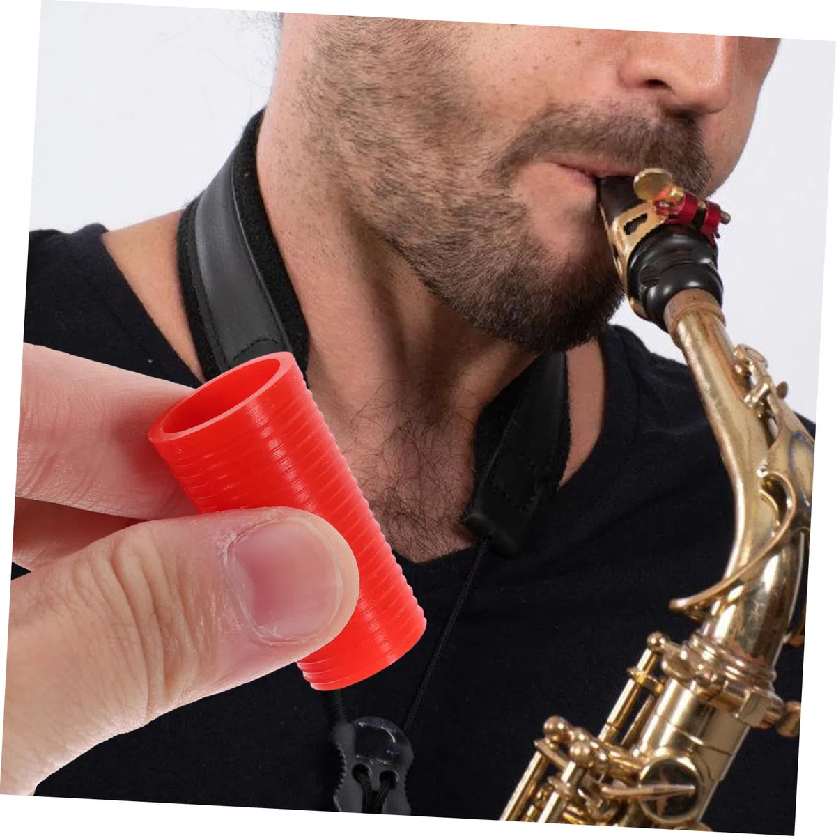 UPKOCH 3 Pezzi Anelli in Silicone per Sassofono Alto e Tenore, Accessori per Strumenti a Fiato, Comodi da Usare e Facili da Rimuovere, Ricambio per Colli Sax