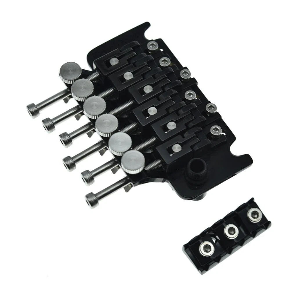 KAISH Set intero in acciaio inox Tremolo Fine Tuner viti String Insert Block Sella Viti di montaggio Dado di bloccaggio & String Lock Viti per FR