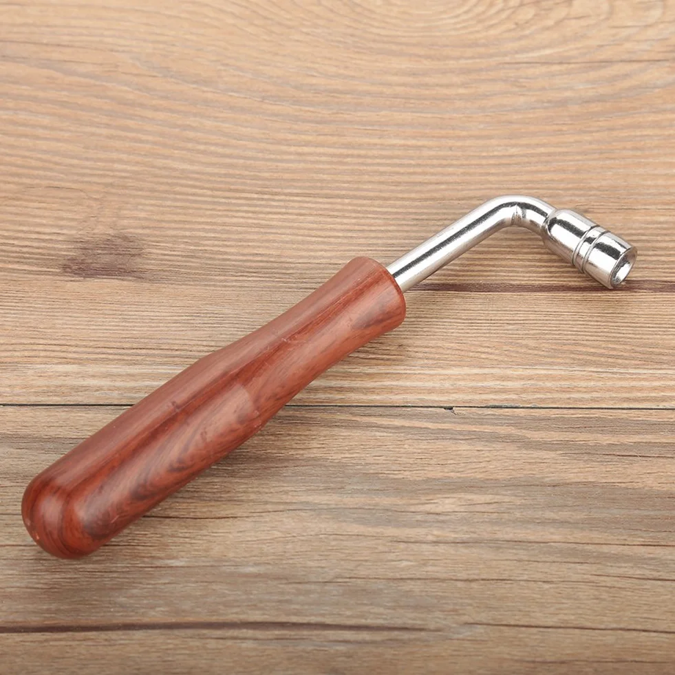 Tbest 3/8 Piano Tuning Key,Pianoforte Professionale Tuner Spanner L Forme Pianoforte Tuning Hammer Leva Chiave Legno Disk Maniglia Guzheng Riparazione Strumento