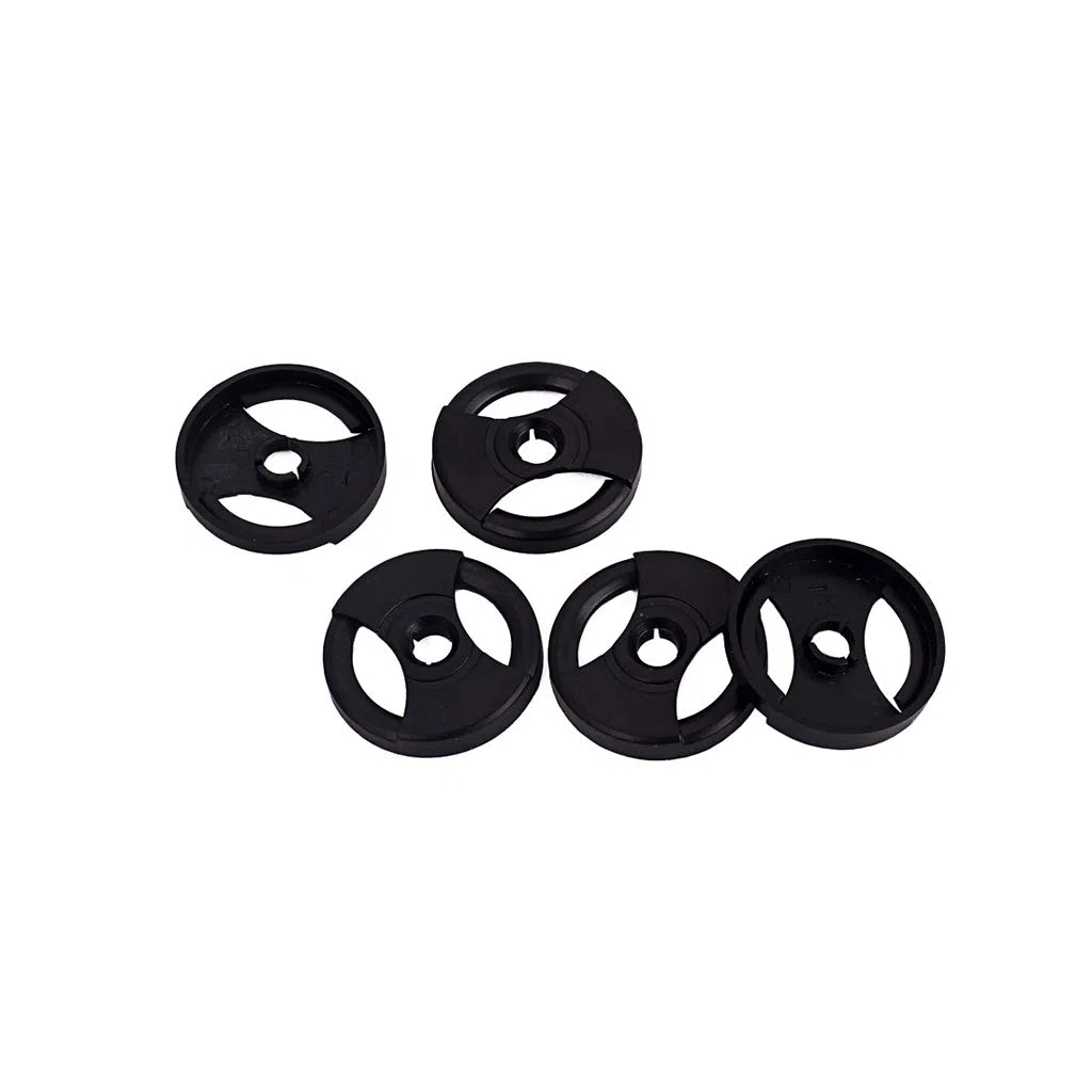 Alnicov Adattatore 45 giri per giradischi universale in vinile da 7 "confezione da 5 (nero)