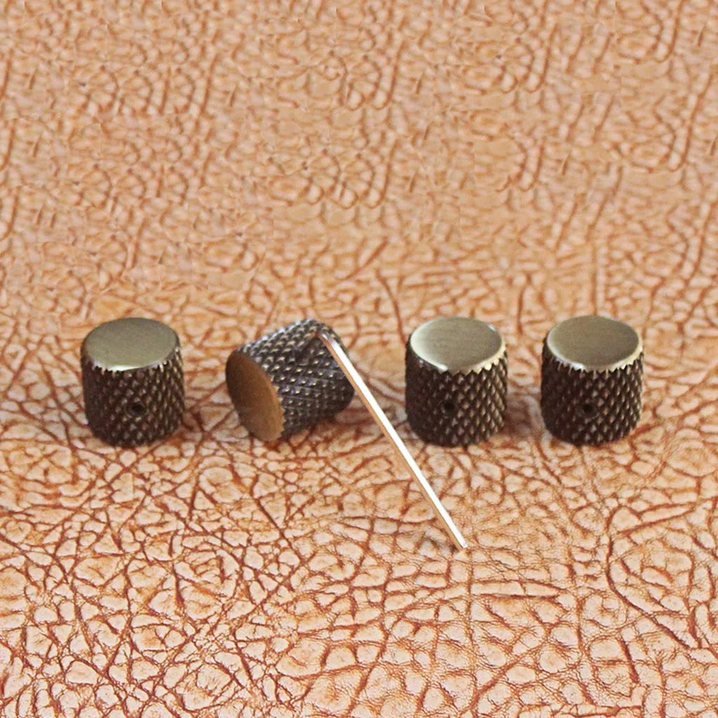 Alnicov Manopole di controllo della chitarra elettronica Manopole di controllo del tono del volume in metallo bronzo Manopole a cupola per parti di basso per chitarra 4 pezzi