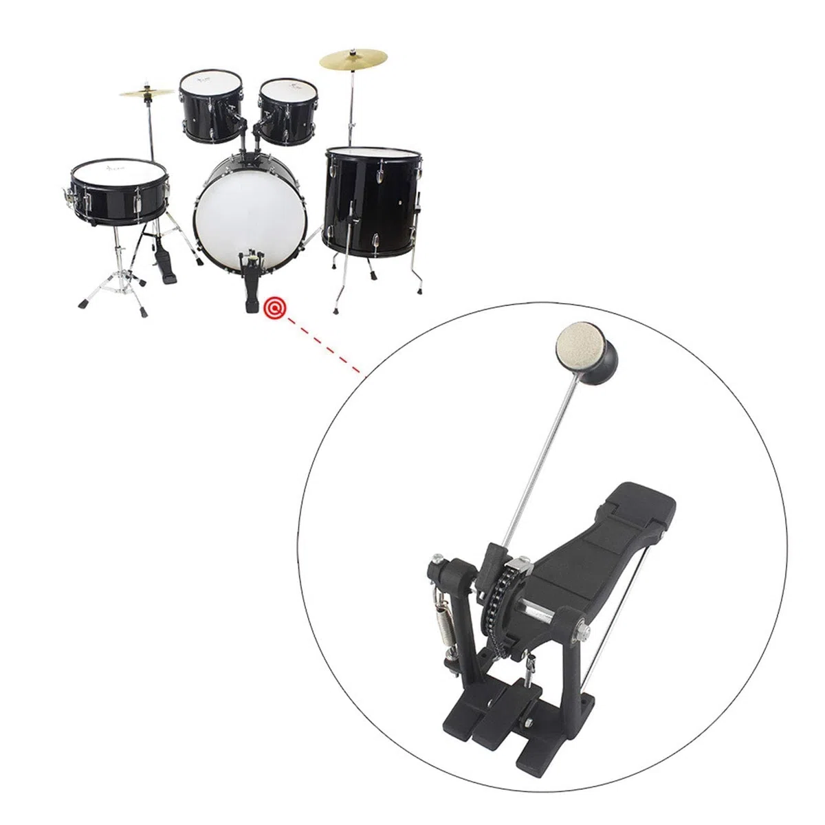 Battente per Batteria per Pedale, 2 Pezzi Martello per Pedale della Grancassa Accessori per Strumenti a Percussione del Martello del Battitore del Pedale del Tamburo