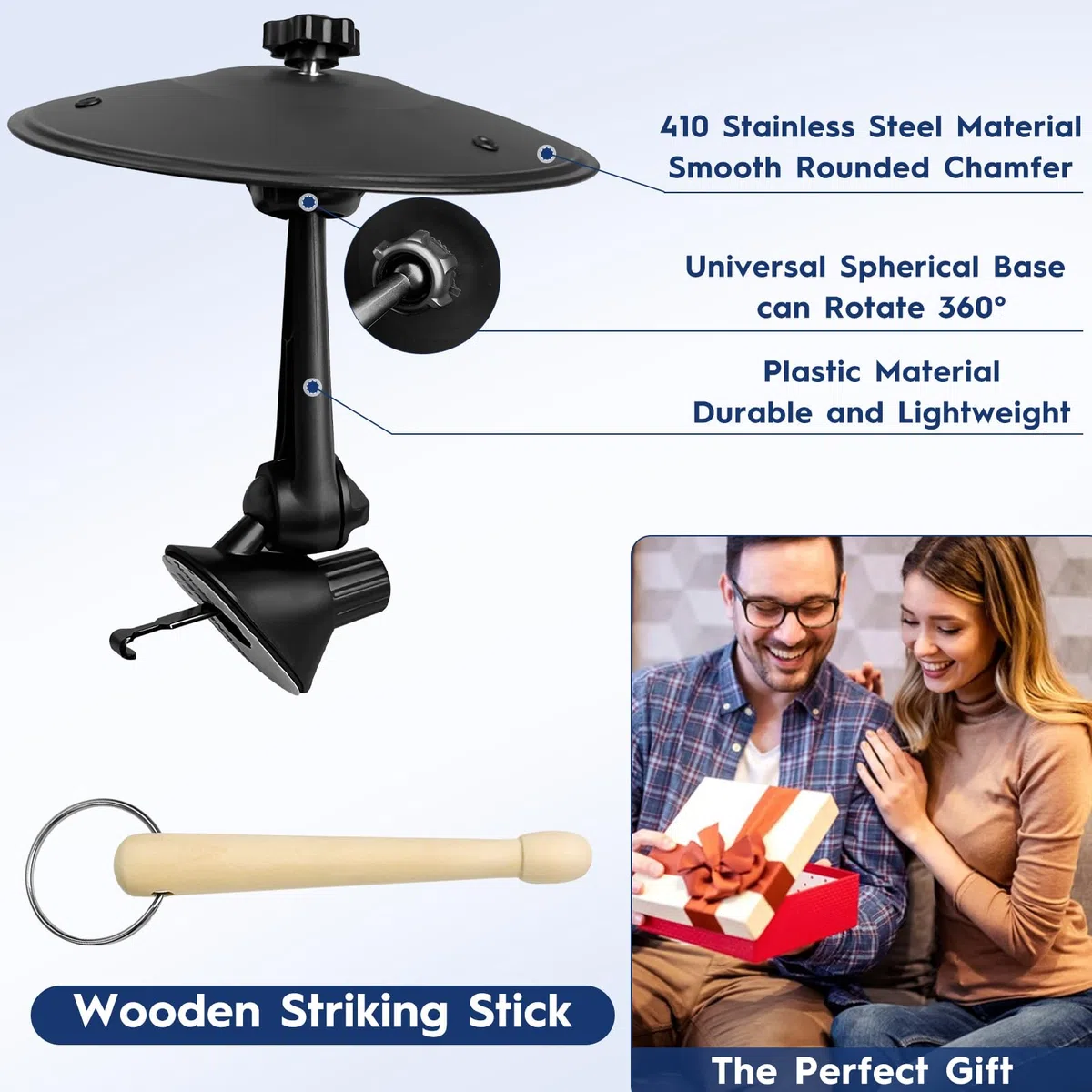 Vasca da crash per auto, mini clip per crash, tamburo a mano, strumenti a percussione, presa d'aria per auto, incidente automobilistico, cymbals, per tutti i tipi di veicoli, 1 campanello per auto