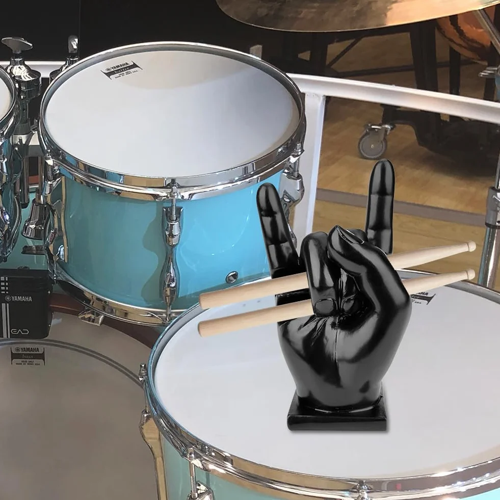 DASIAUTOEM Supporto per Tamburi, Creative Rock Hand Holder Hand, Accessorio per Batteria, Decorazione, Espositore Creativo per Batteristi, Nero, Resina Sintetica