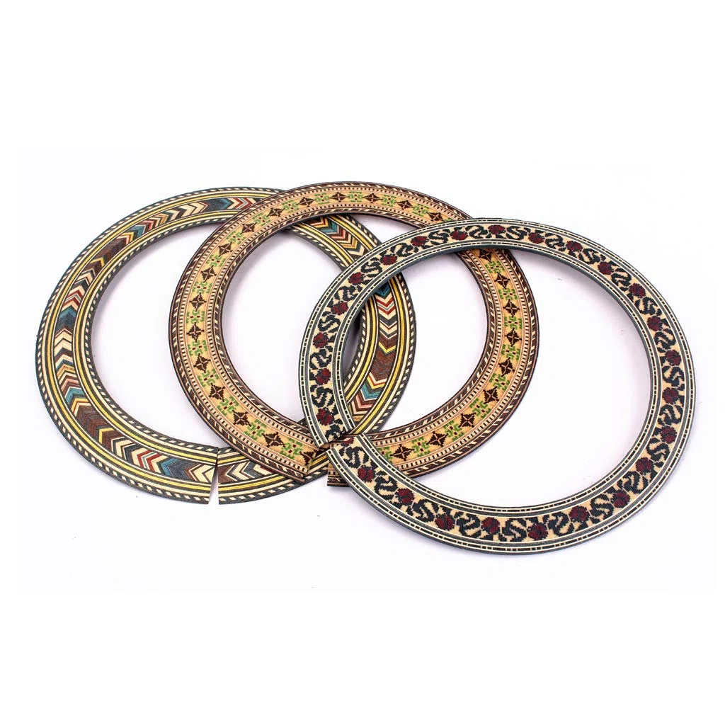 Alnicov Legno acustico e chitarra classica Soundhole Rosette Inlay Guitar Sound Hole Decoration 3 pezzi