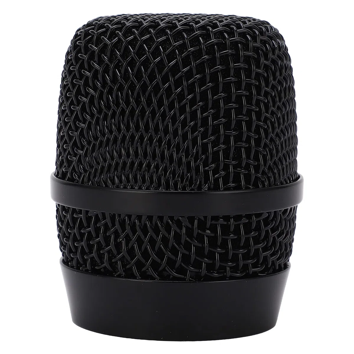 Griglia per Microfono per BBS666, Griglia per Microfono a Spirale, Testina di Ricambio per Microfono in Acciaio Inossidabile, Cotone Antivento Integrato (nero)