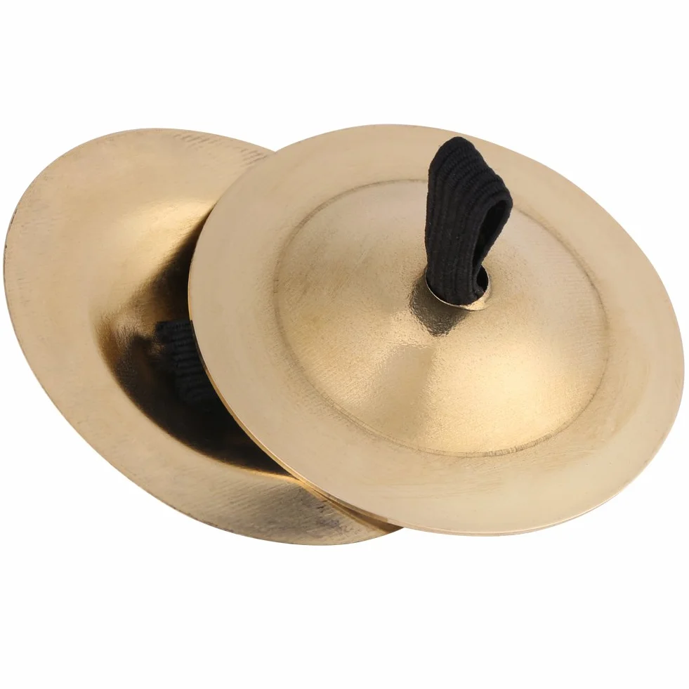 Gold finger piatti in ottone, 2 pezzi danza del ventre in ottone dito Zills/Sagats/piatti, 5 cm/5,1 cm finger Cymbals strumento musicale del ventre danza di