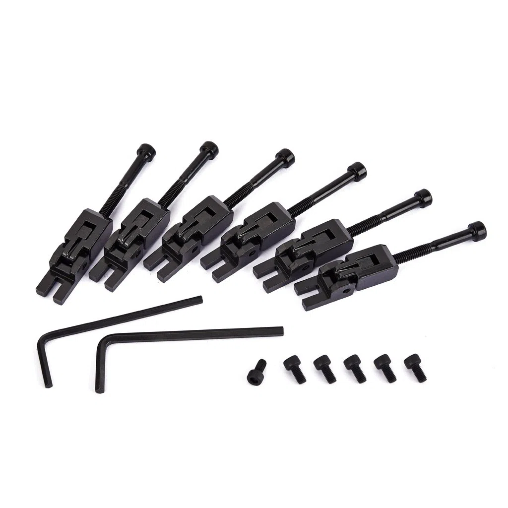 Alnicov, Set di 6 sellette con sistema a doppio bloccaggio per tremolo di chitarra Floyd Rose, con viti bloccacorde