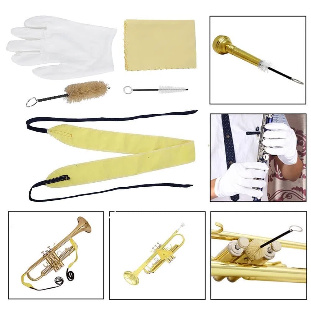 Set di Spazzole per la Pulizia della Sassofono, Set di Pulizia della Spazzola Flessibile Manutenzione dello Strumento Attraverso Panno per la Pulizia del Sax, Spazzola per Bocchino