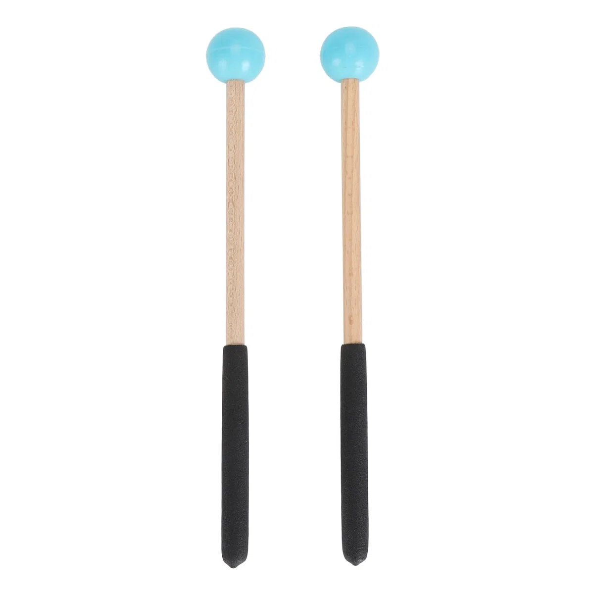 1 Paio Di Bacchette Per Percussioni In Legno, Bacchette Per Musica Per Tastiera E Tamburo Per Lingua, Mazzuolo Per Percussione In Gomma E Acero, Bacchetta Per Tamburo (Blue)