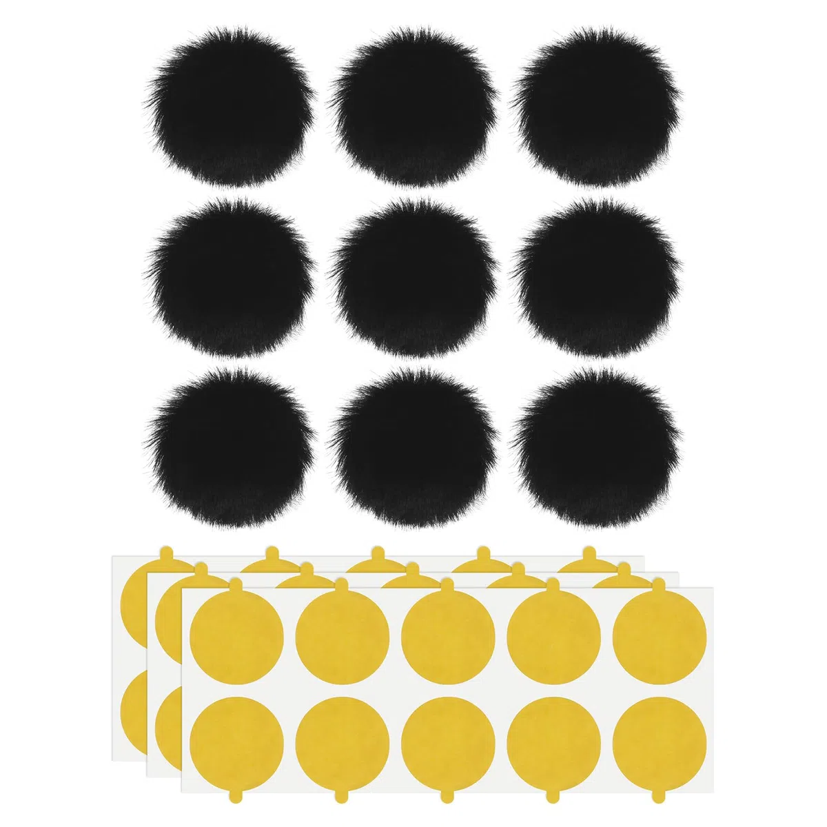 SG Store 9 microfoni lavalier/risvolto mini parabrezza con nastro biadesivo microfono parabrezza accessori per registratori Radio Traduttori