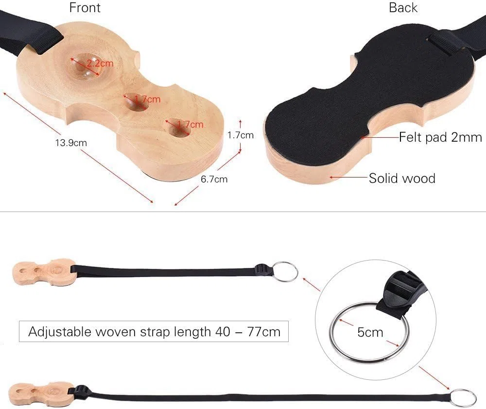 Punk solido legno cello Endpin rest antiscivolo stopper Anchor schermo a forma di violoncello 3 fori Holder, Natural wood