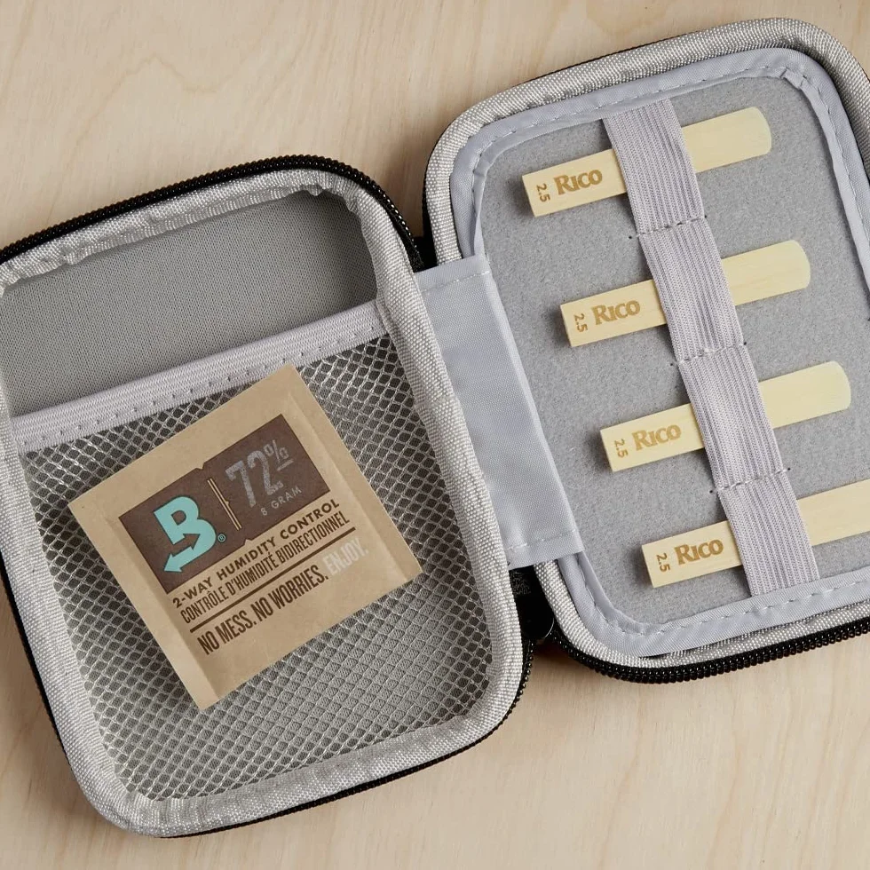 Boveda Music Reed Umidità Pack 72% RH Misura 8 – 2 Confezione di Ance Assorbitori di Umidità – Strumenti Musicali in Legno – Umidificatore a 2 vie – Per Chitarra, Clarinetto, Sassafono, Oboe e Fagotto