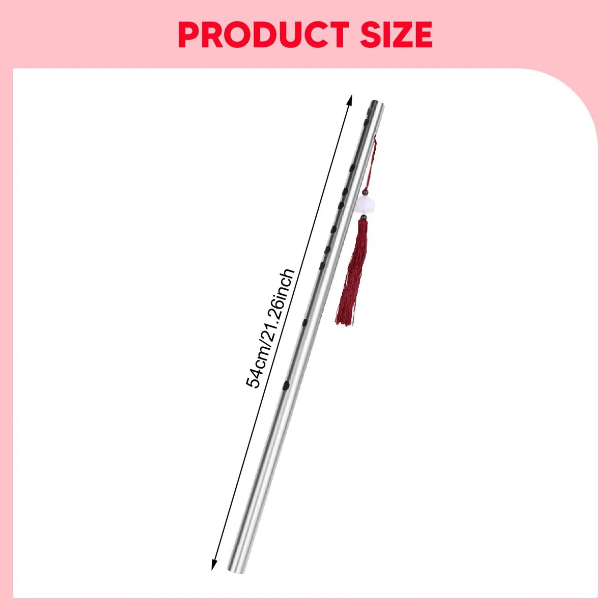 Flauto Dizi Cinese Strumento a Fiato Flauto Traverso Musicale con Materiale Robusto per Timbro Superbo E Suono Preciso Adatto per Regali E Pratica, 54 Cm