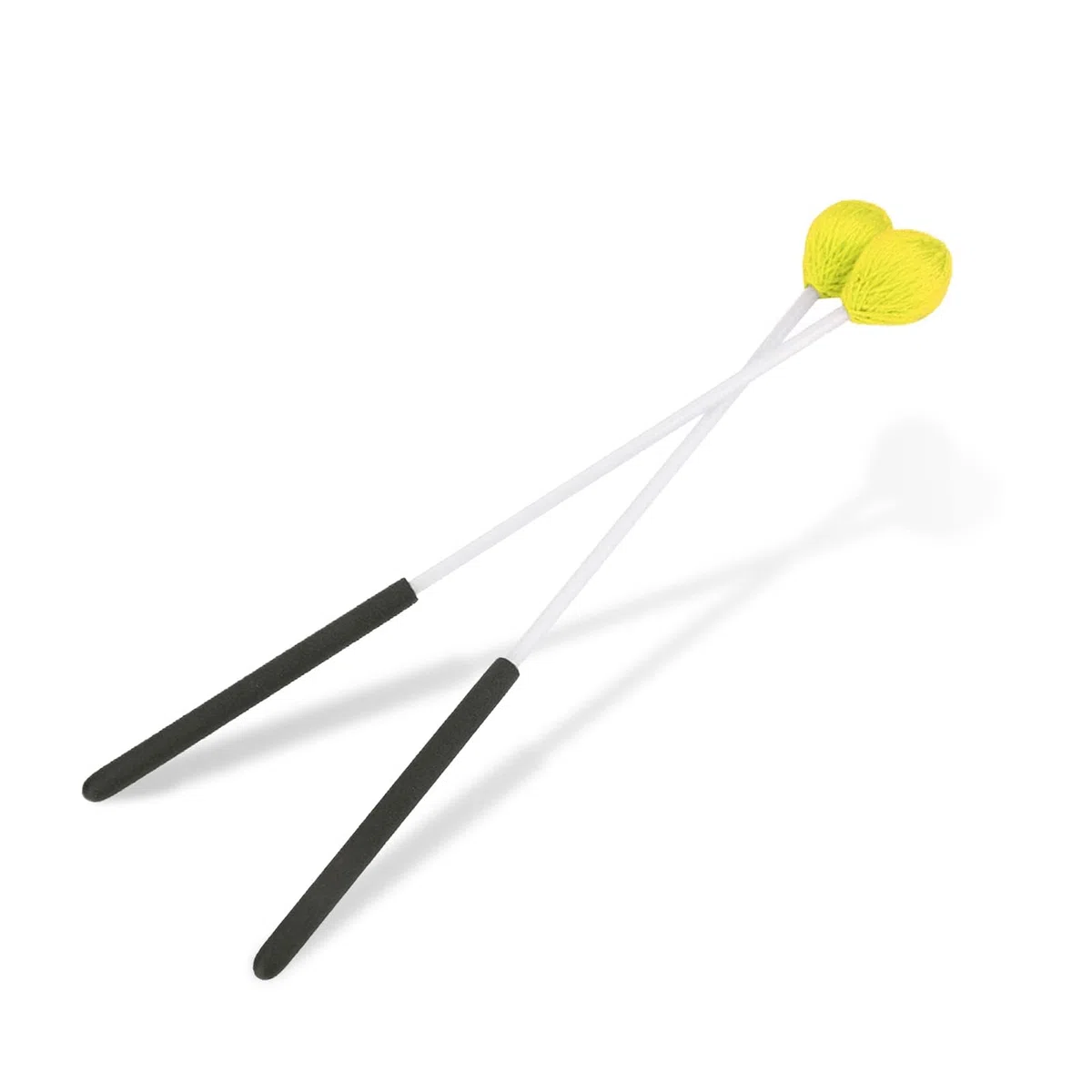Bacchette per marimba, bacchette a testa in lana Bacchette per percussioni Bacchette per campane Bacchette per xilofono in gomma per xilofono, carillon, blocco di legno, glockenspiel e campane(GIALLO)