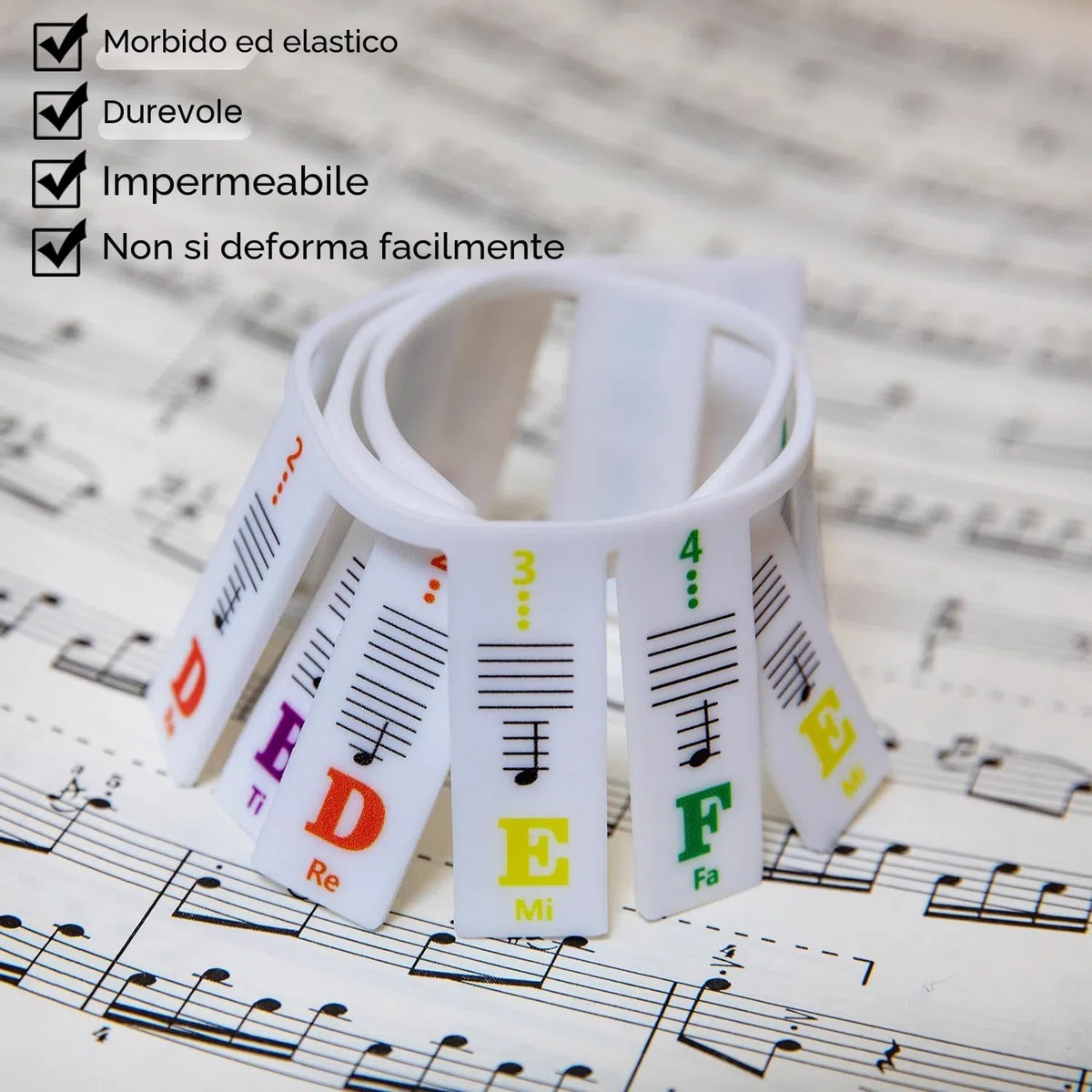 Guida Alle Note Del Pianoforte Per l'apprendimento Dei Principianti, Etichette Riutilizzabili e Rimovibili Delle Note Della Tastiera Del Pianoforte per Tutti Gli 88/61 Tasti (Colorato)