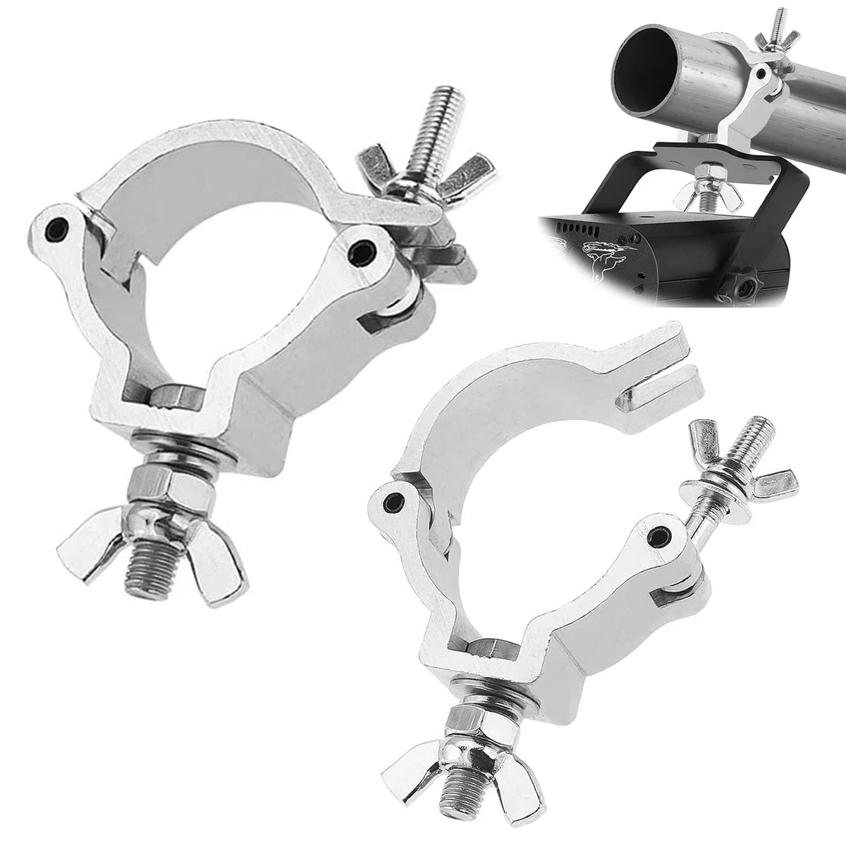 Truss Clamp Dj O-Clamp Carica Max 100Kg Luce di Scena Morsetti Gancio fit Tubo 25-30 mm Luce Della Fase Travatura Morsetti Morsetto per Traliccio in Alluminio per Dj Illuminazione Palcoscenica Faretti