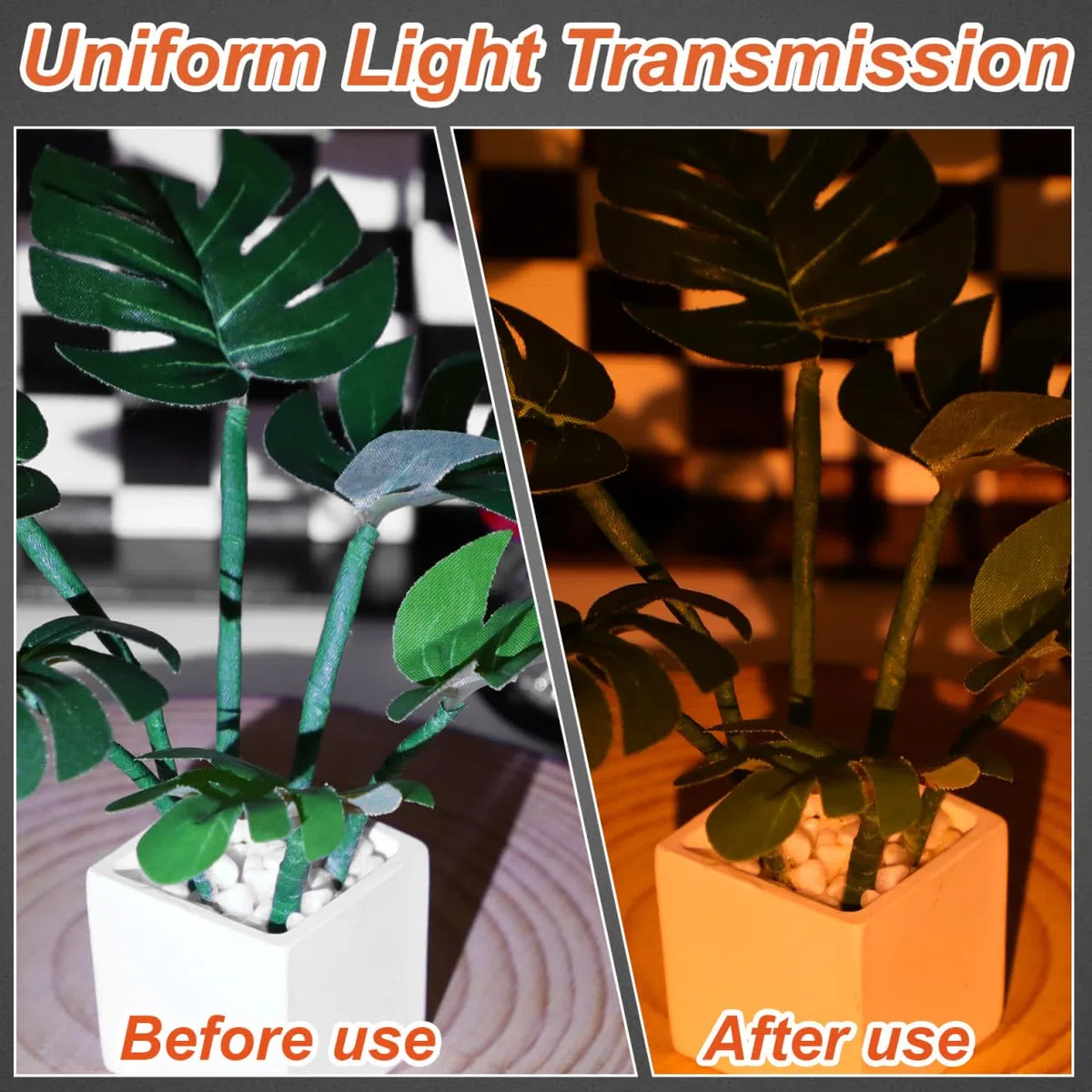 DOITOOL 20 filtri colorati per luci a LED: pellicola adesiva rimovibile da 74 cm per pannelli, convertitori adesivi ambrati caldi per illuminazione ambientale - diffusore di colori fai da te
