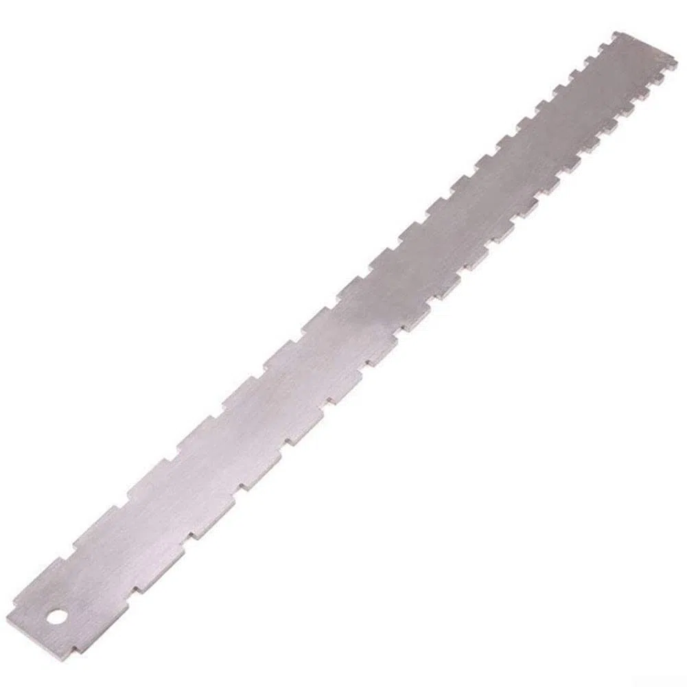 Righello del collo della chitarra in acciaio inossidabile Collo della chitarra dentellato calibro del righello del passo della corda con il panno del righello del tasto degli strumenti del liutaio