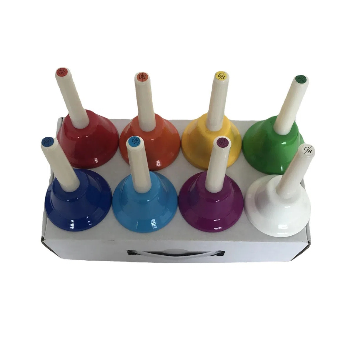 8 Note Musicali Handbells Set Campane A Mano Colorate Strumento A Percussione Campane Musicali Per Festival Insegnamento Musicale