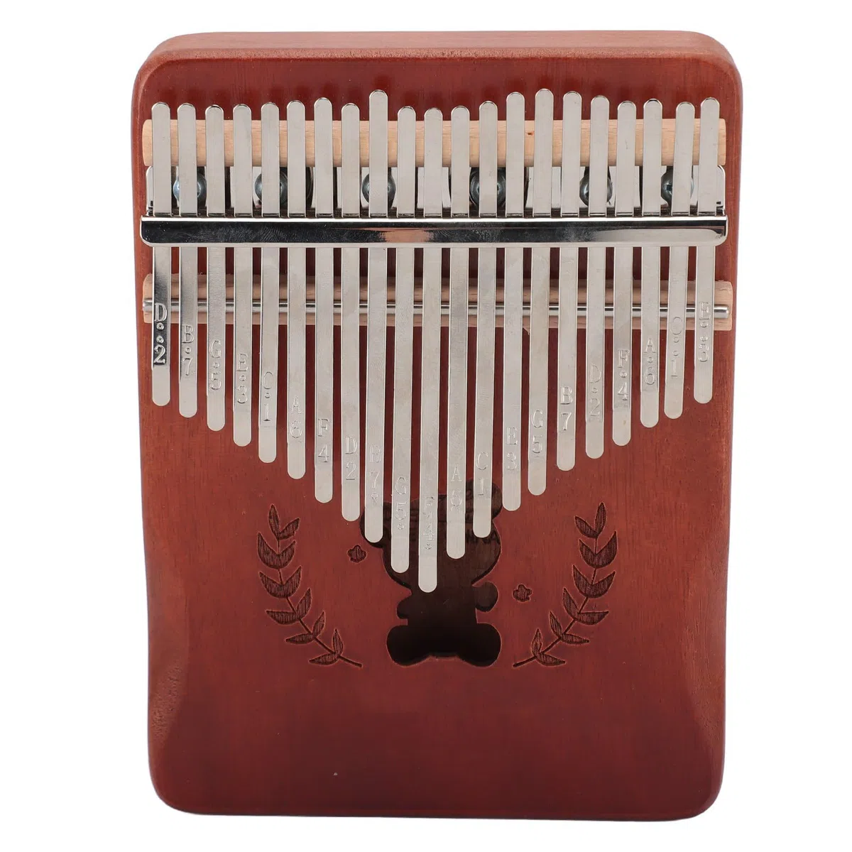 Pianoforte a Pollice a 21 Tasti, Struttura Stabile Kalimba in Legno con Sensazione di Comfort per l'esecuzione e l'intrattenimento Quotidiano (caffè sfumato)