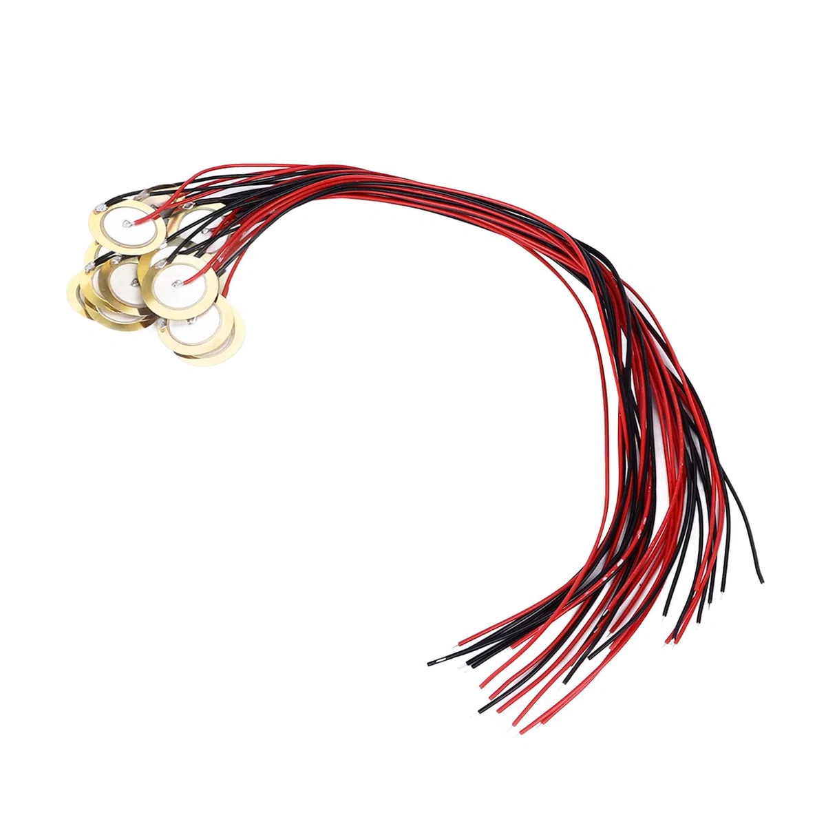Basso Rumore 20 Pezzi 35 Mm Precablati Elementi Piezoelettrici Cicalino Sensore Trigger Disco per Batteria, Tono Eccellente, Materiale in Ottone Eccellente, Ampia Applicazione