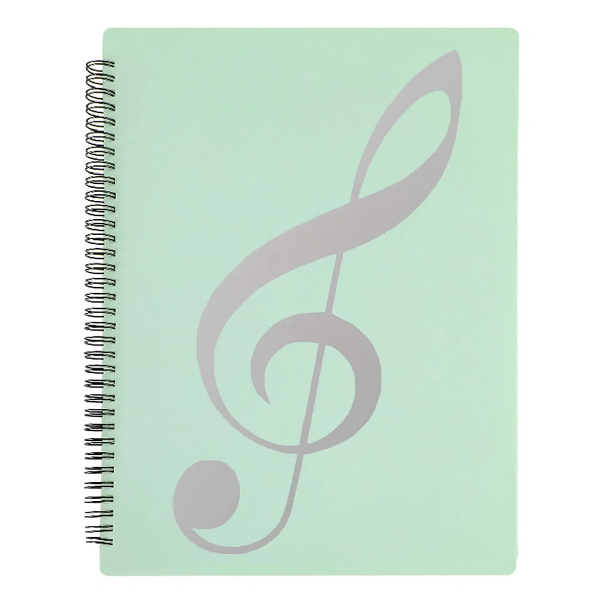Cartella per spartiti musicali A4, porta spartiti per consentire annotazioni, elimina i riflessi, 60 pagine a spirale per spartiti musicali, colore: verde