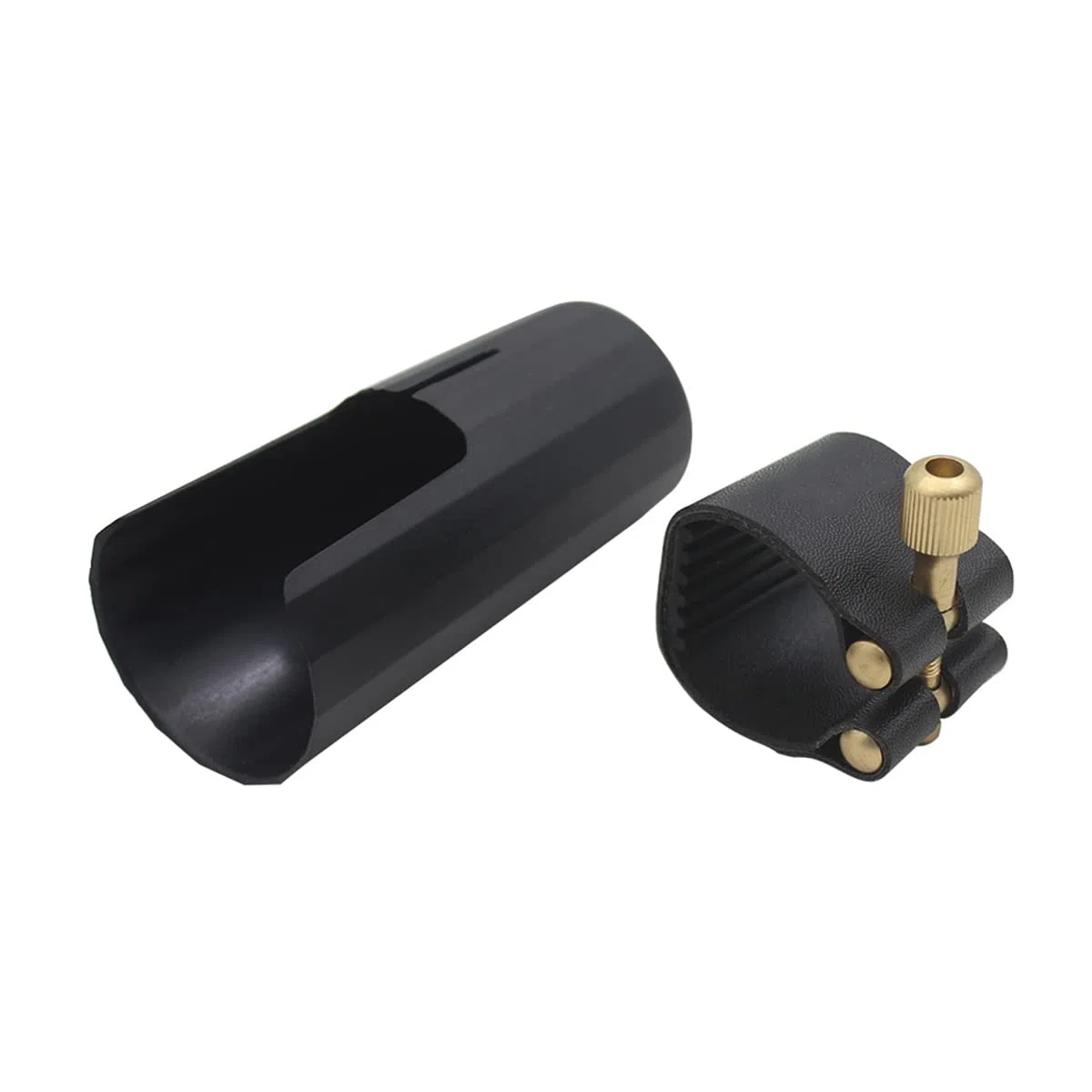 Woodwinds - Tappo per bocchino per sassofono tenore, chiusura in pelle con tappo per bocchino in plastica, per sassofono tenore