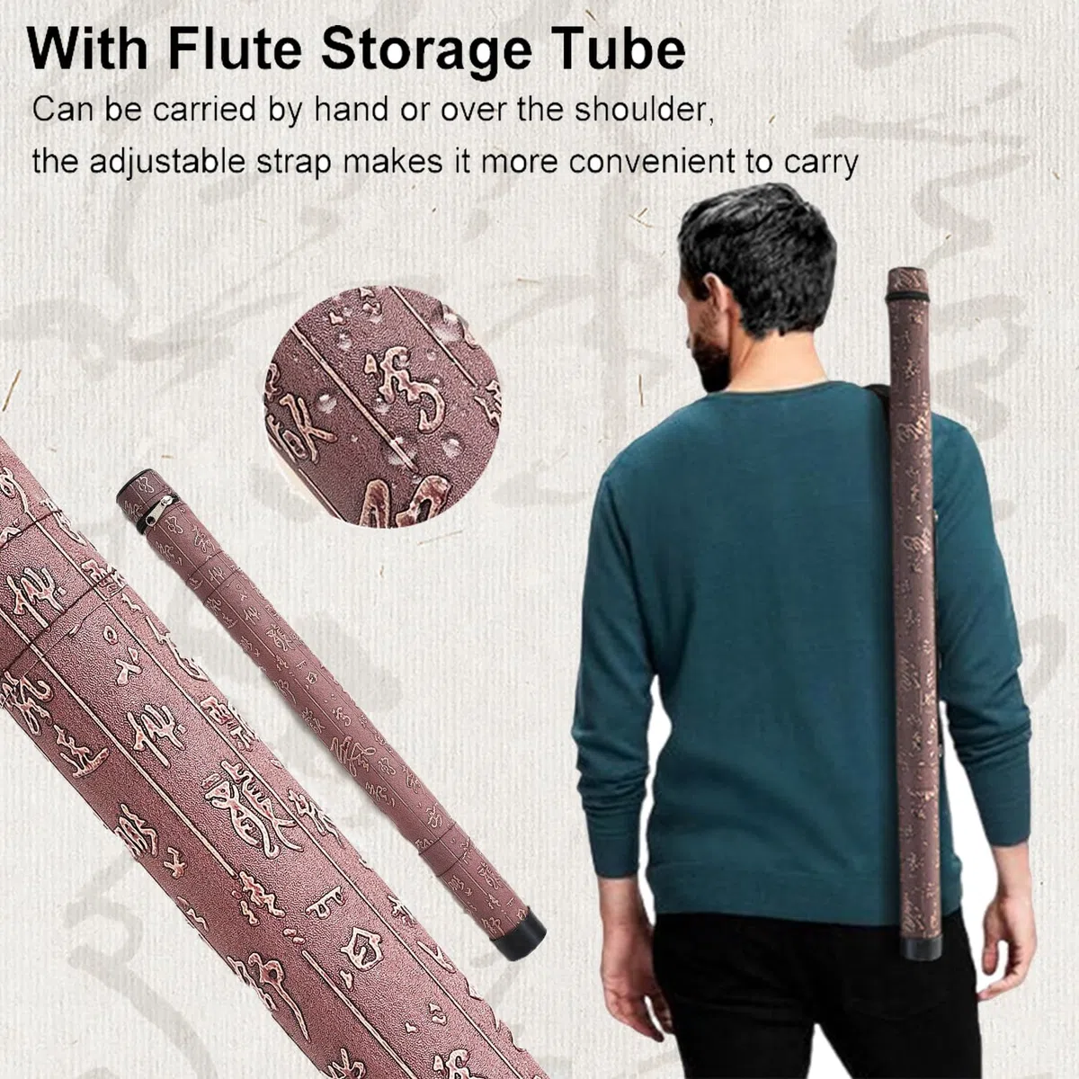 Flauto, Bamboo Flute, Flauto Traverso, Flauti Chinese, Playing Musical Strument Con Custodia Protettiva Per Flauti, Flute Membrana E Custodia Per Riporre, Musicale A Fiato Strumento Per Professionisti