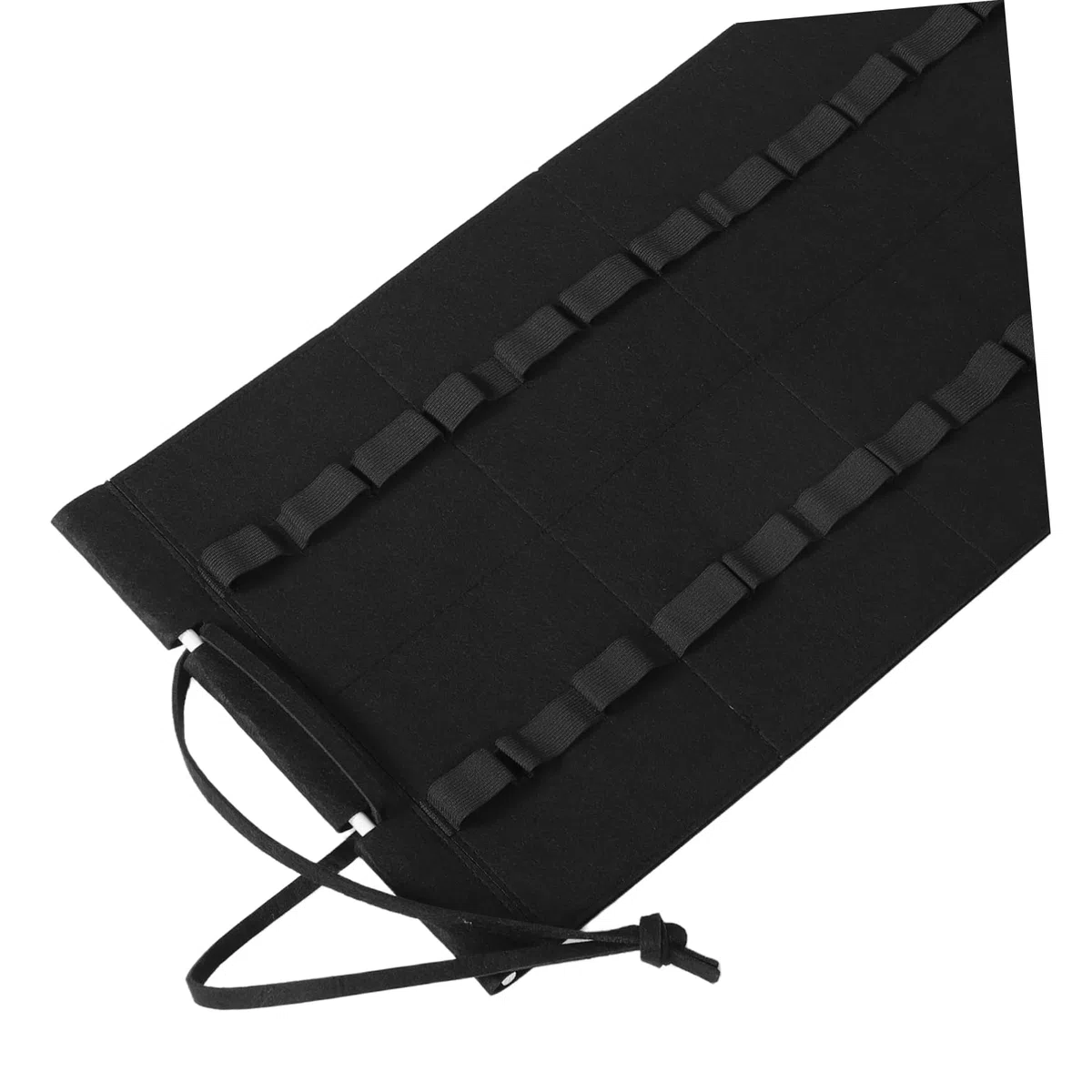 Porta Bacchette Batteria in Feltro e Legno Nero, Supporto Porta Bacchette Pieghevole Riduce Suoni e Oscillazioni, Design Portatile per Musicisti in Movimento