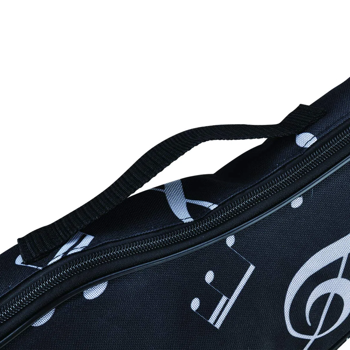Borsa per ukulele, custodia per ukulele 21"impermeabile Oxford custodia per note musicali zaino monospalla con cinghie regolabili (Nero)