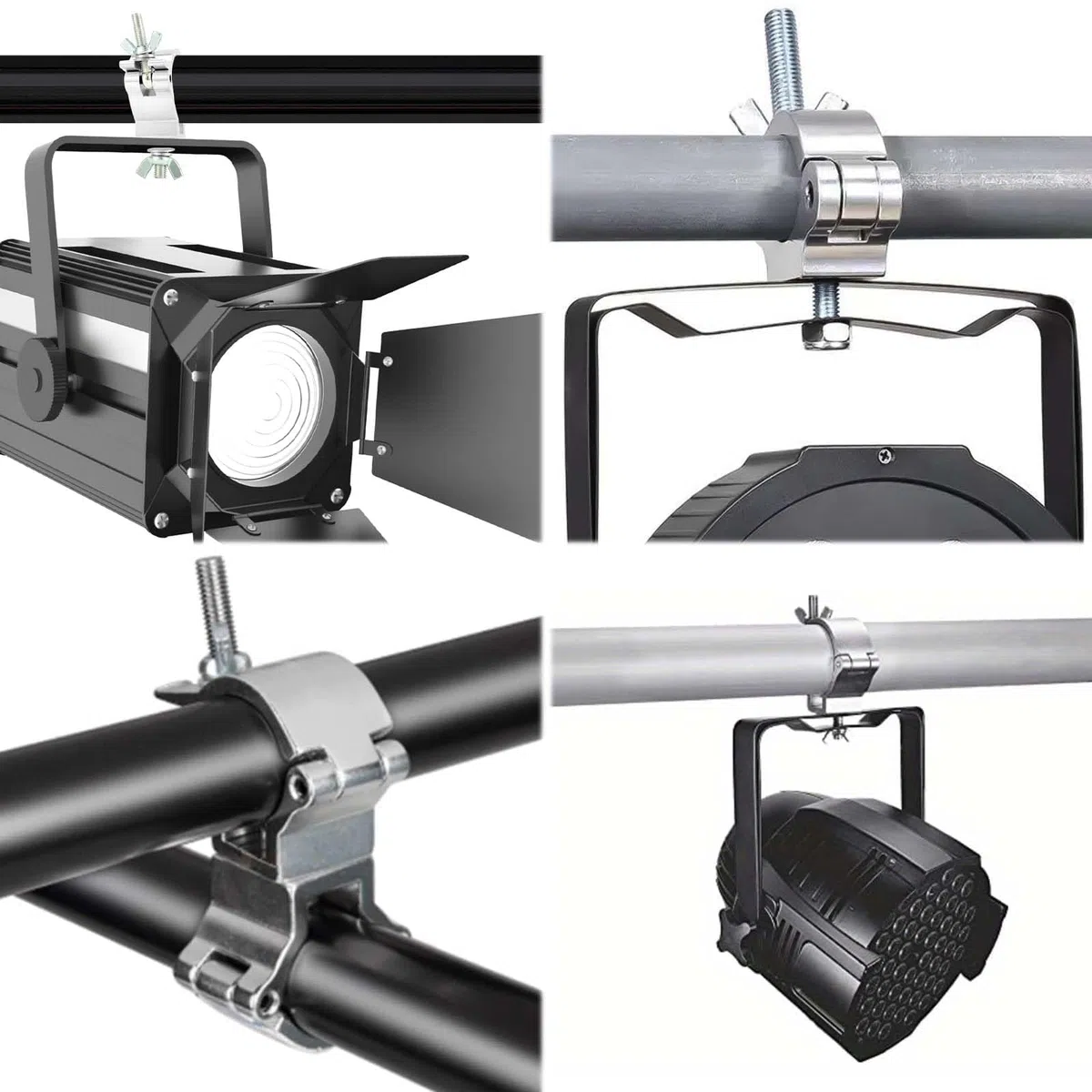 2 pezzi Ganci per tralicci, Morsetti, Morsetti per tralicci, Morsetto per Traliccio, 30-35 mm, Ganci Tralicci Luci Uso,Truss Clamp,ganci per clip da palco per altoparlanti o accessori di illuminazione