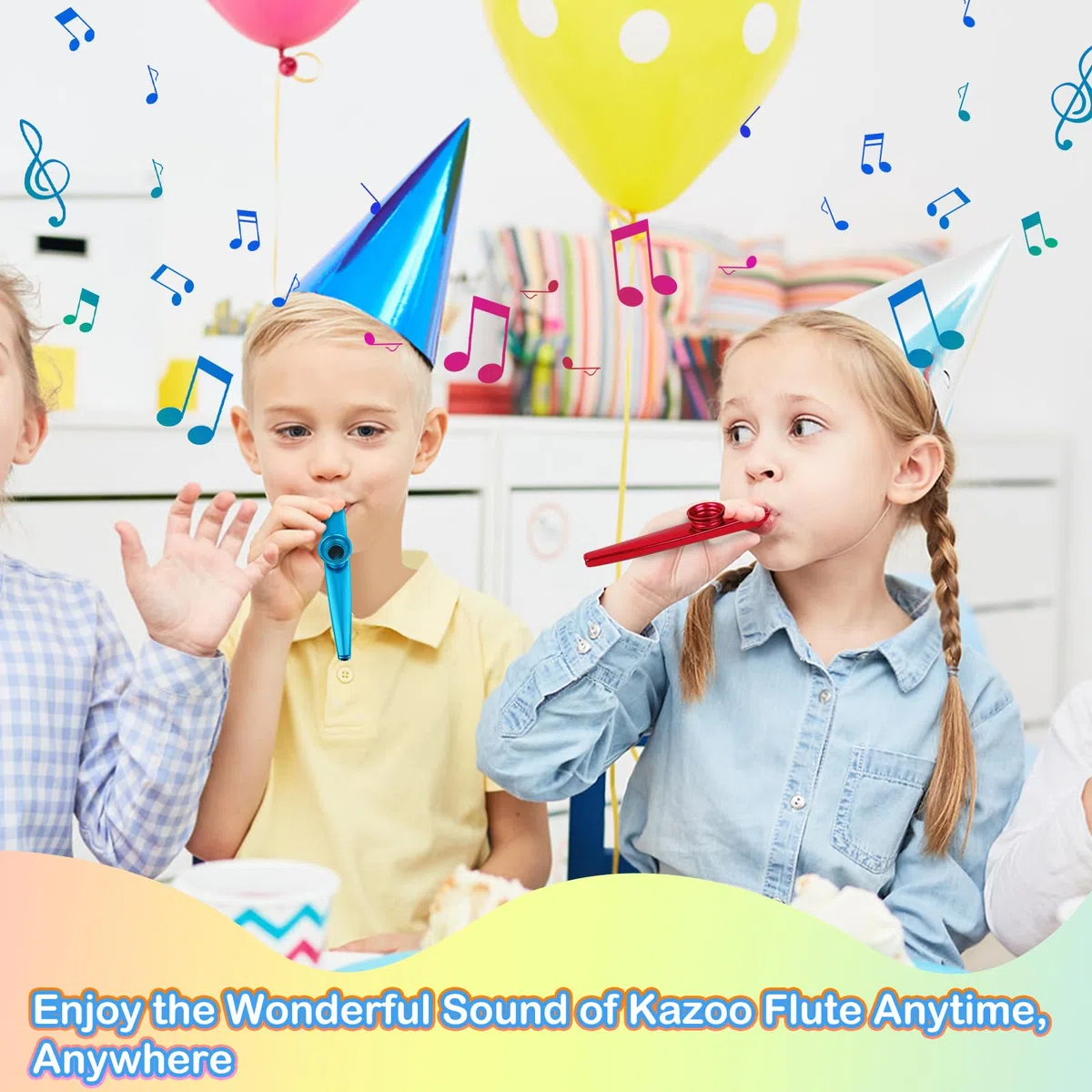14 Pezzi Kazoo Strumento Musicale Kazoo in Metallo in Lega di Alluminio 7 Colori Strumenti Musicali con 24 Pezzi Diaframmi per Flauto Feste Regali Bambini Amanti Della Musica