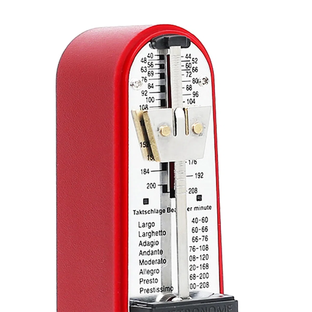 Metronomo meccanico Accurate Track Beat Tempo, metronomo professionale per chitarra ukulele, Rosso