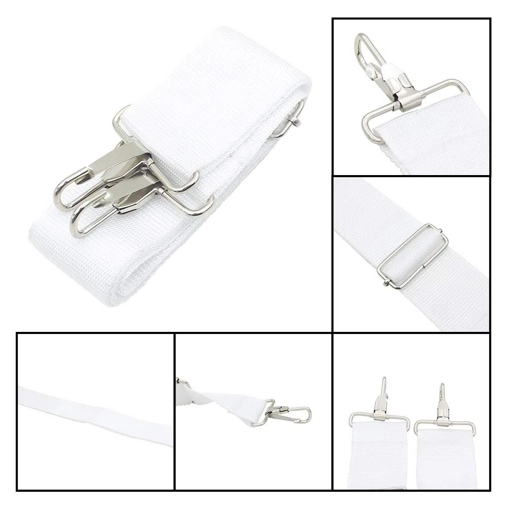 Tbest Childs Snare Drum Belt,Tracolla Sostituzione Per Batteria, Rullante Sostituzione Per Slitta Cintura Sostituzione Per Cinturino Regolabile Nylon Bianco Regolabile Cintura