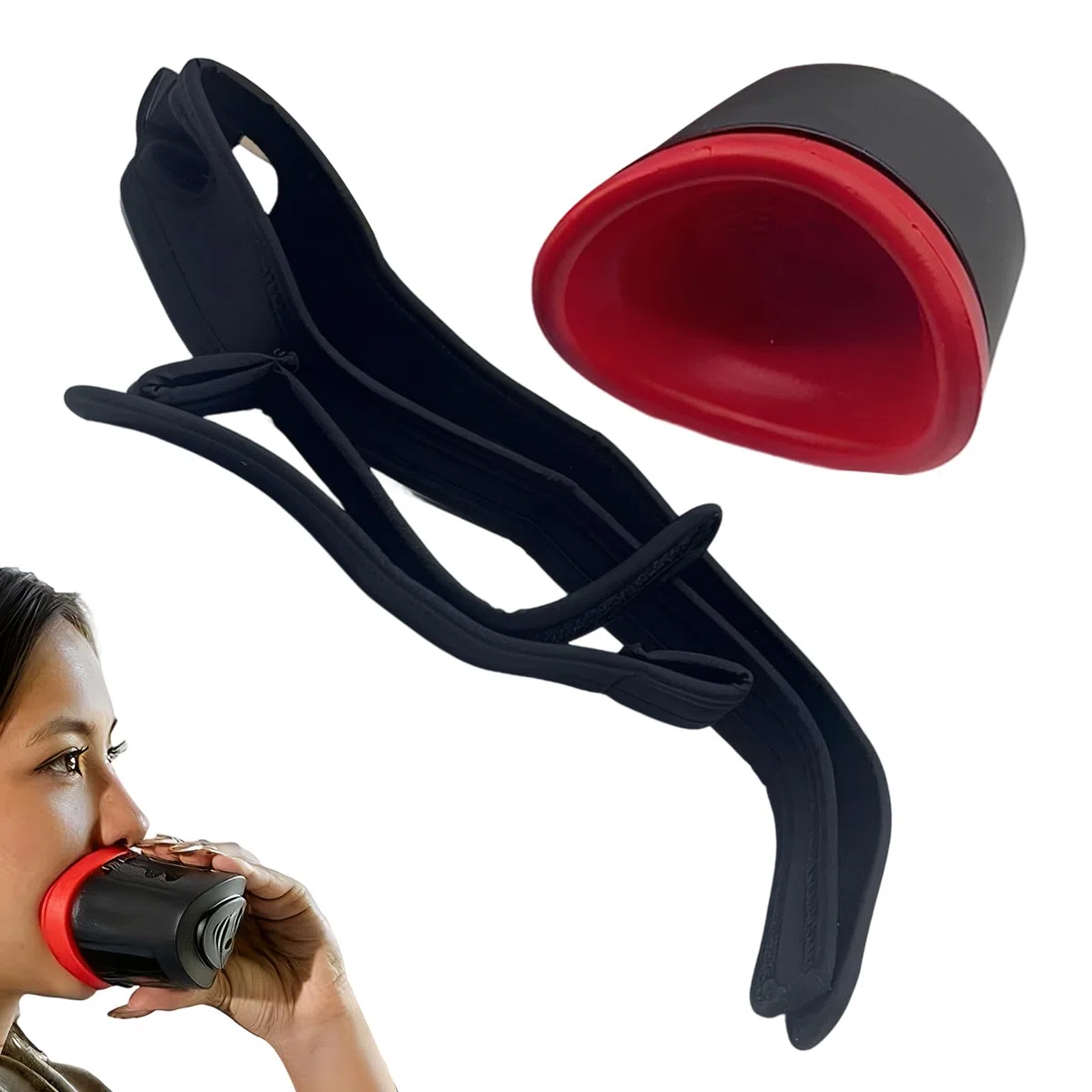 Smorzatore vocale portatile per cantanti, silenziatore vocale, maschera insonorizzante con cinghie regolabili rimovibili, dallo stress, copertura per allenamento vocale, strumento compatto