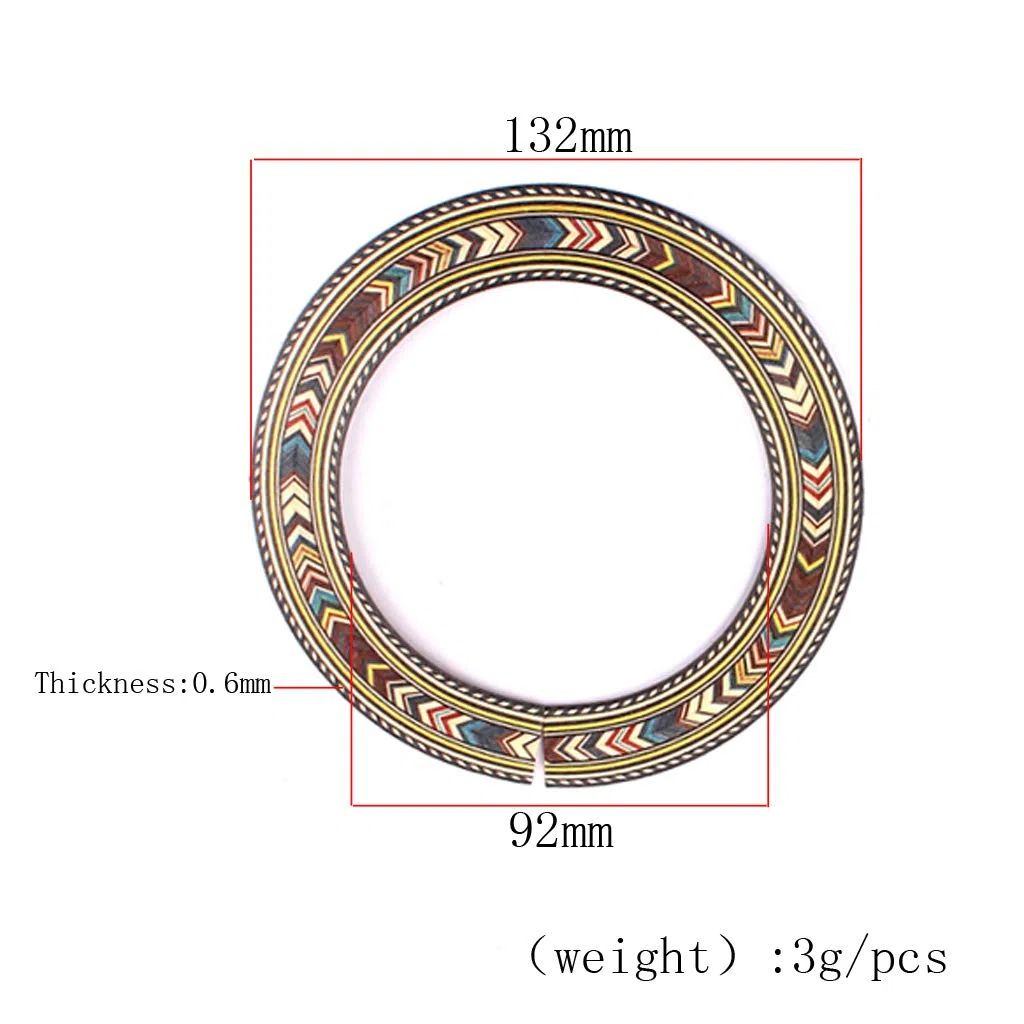 Alnicov Legno acustico e chitarra classica Soundhole Rosette Inlay Guitar Sound Hole Decoration 3 pezzi