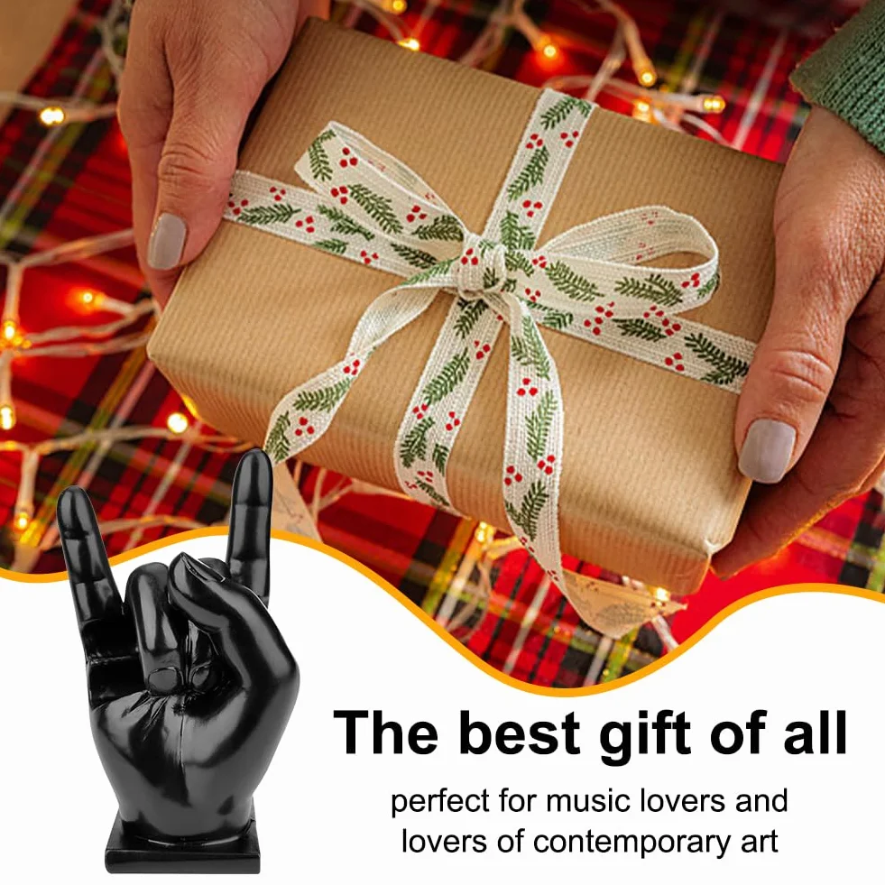 DASIAUTOEM Supporto per Tamburi, Creative Rock Hand Holder Hand, Accessorio per Batteria, Decorazione, Espositore Creativo per Batteristi, Nero, Resina Sintetica