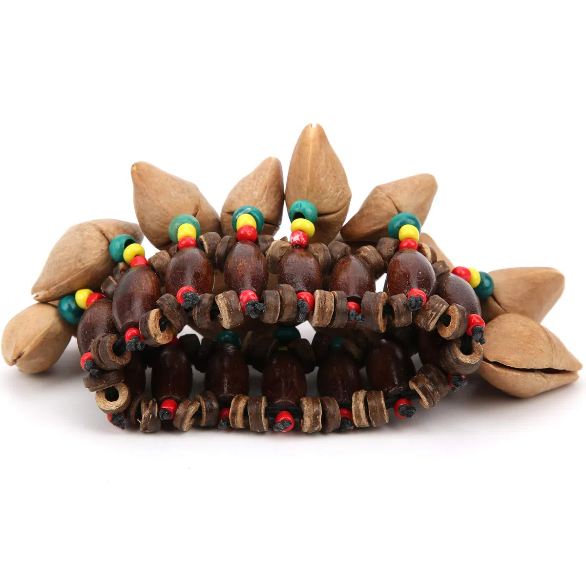 Sciamani Africani Gusci di Noci Strumento Musicale Guscio di Noci Bracciale Africano Gusci di Noci Campana Strumenti Musicali a Percussione