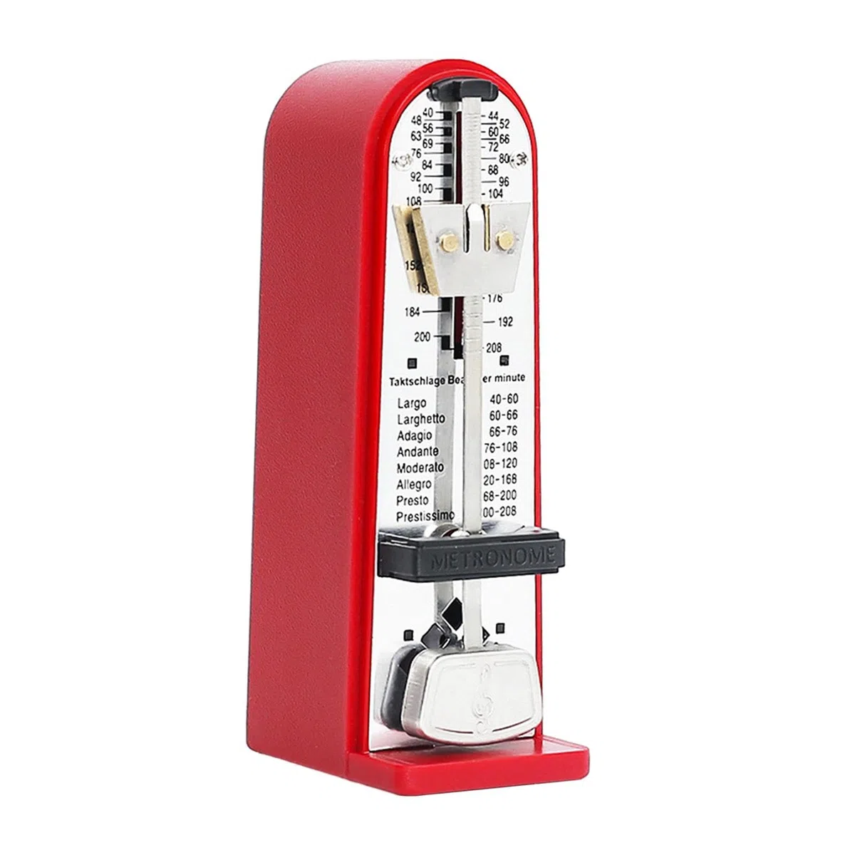 Metronomo meccanico Accurate Track Beat Tempo, metronomo professionale per chitarra ukulele, Rosso