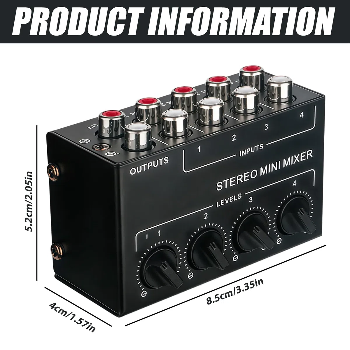 Mixer Stereo, Mixers Audio Passivo, Mmini Mixer Audioixer Passivo, Mini Mixers Stereo Per Dj, Home Theater E Home Studio