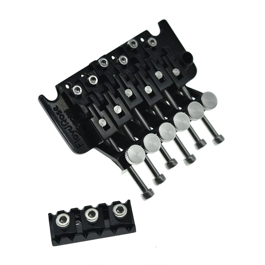KAISH Set intero in acciaio inox Tremolo Fine Tuner viti String Insert Block Sella Viti di montaggio Dado di bloccaggio & String Lock Viti per FR