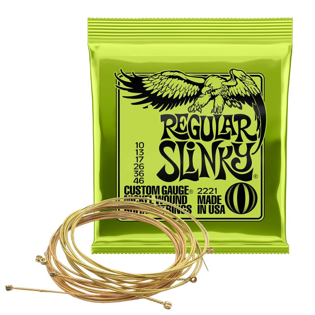 Regular Slinky Nickel Wound, Corde per chitarra elettrica, diametro 10-46