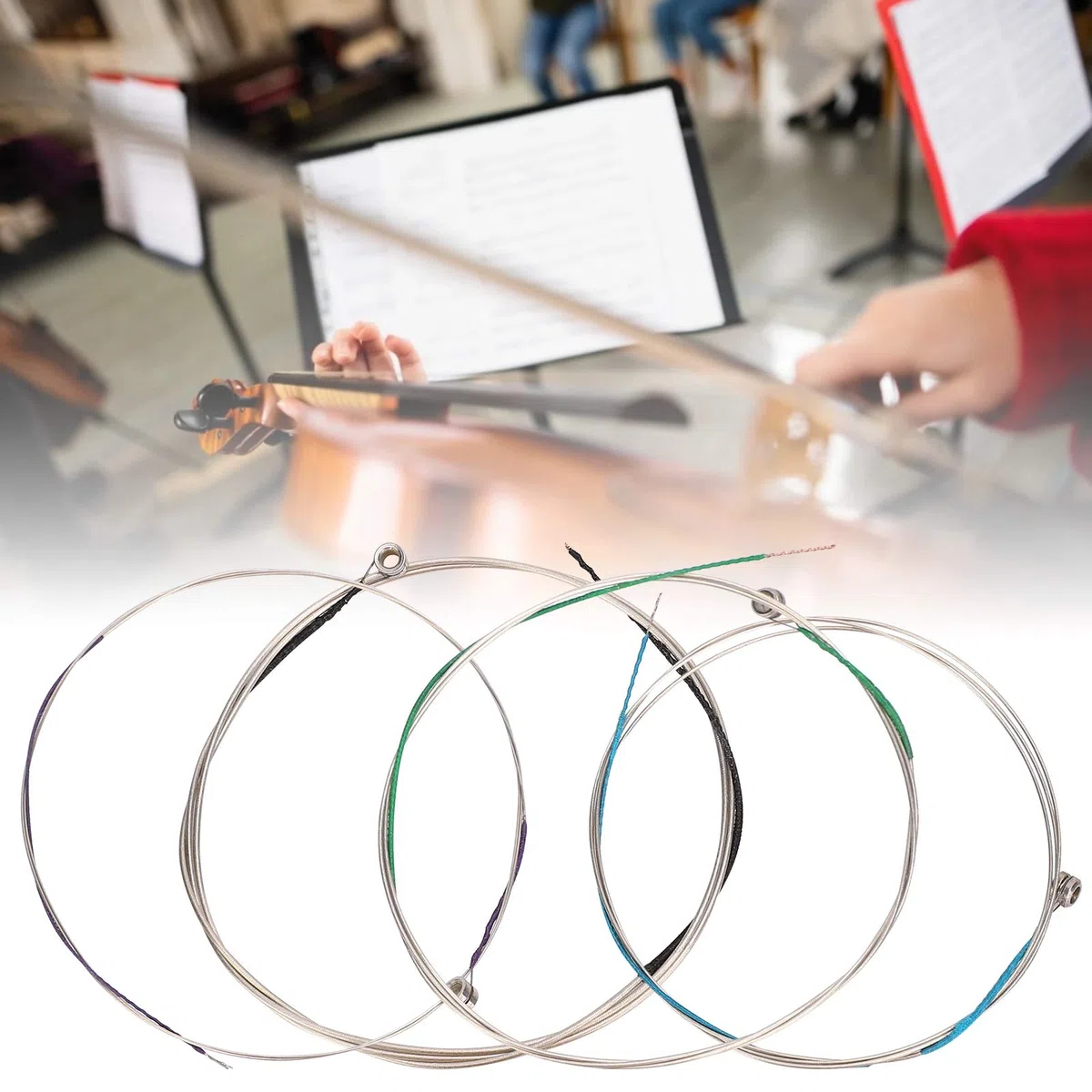 Corde per Viola da 4 Pezzi Corde per Viola in Acciaio, Set di per Core AV280 per 14 16 Viole per Professionali