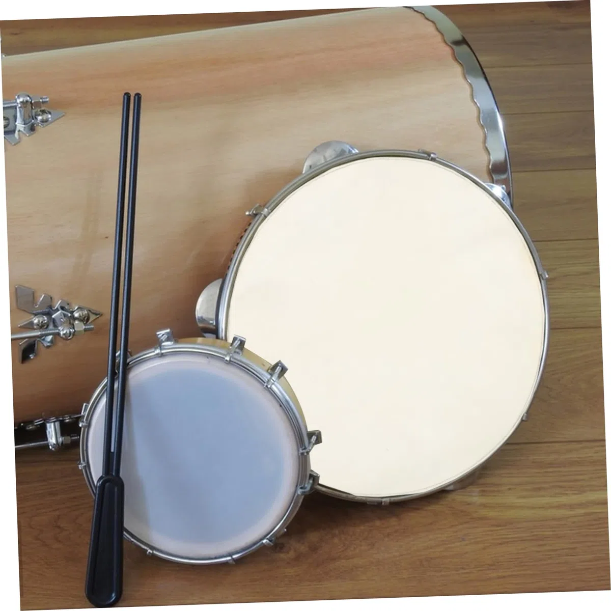 Generico 2 Pezzi Di Pelle Di in Pelle Di Capra Da 40 Cm Copertura Sostitutiva Per Conga e Tamburi Africani Accessori Per Strumenti Musicali Design Durevole e Autentico Suono