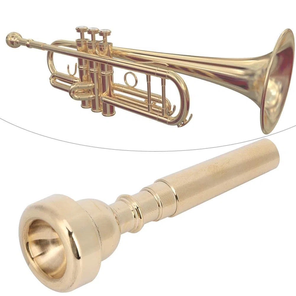 Bocchino per tromba in metallo, bocchino per tromba in tono dorato, 3C 5C 7C(Oro 7C) Accessori Per Prestazioni