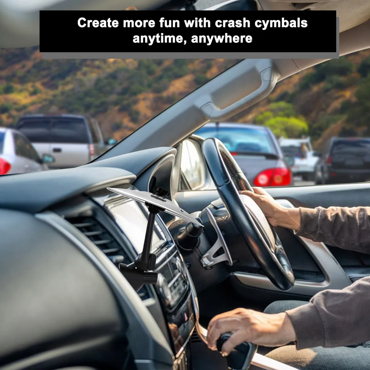 2 piatti per auto, mini piatti per batteria, design ingegnoso, adatti per varie prese d'aria dell'auto, per gli amanti della musica