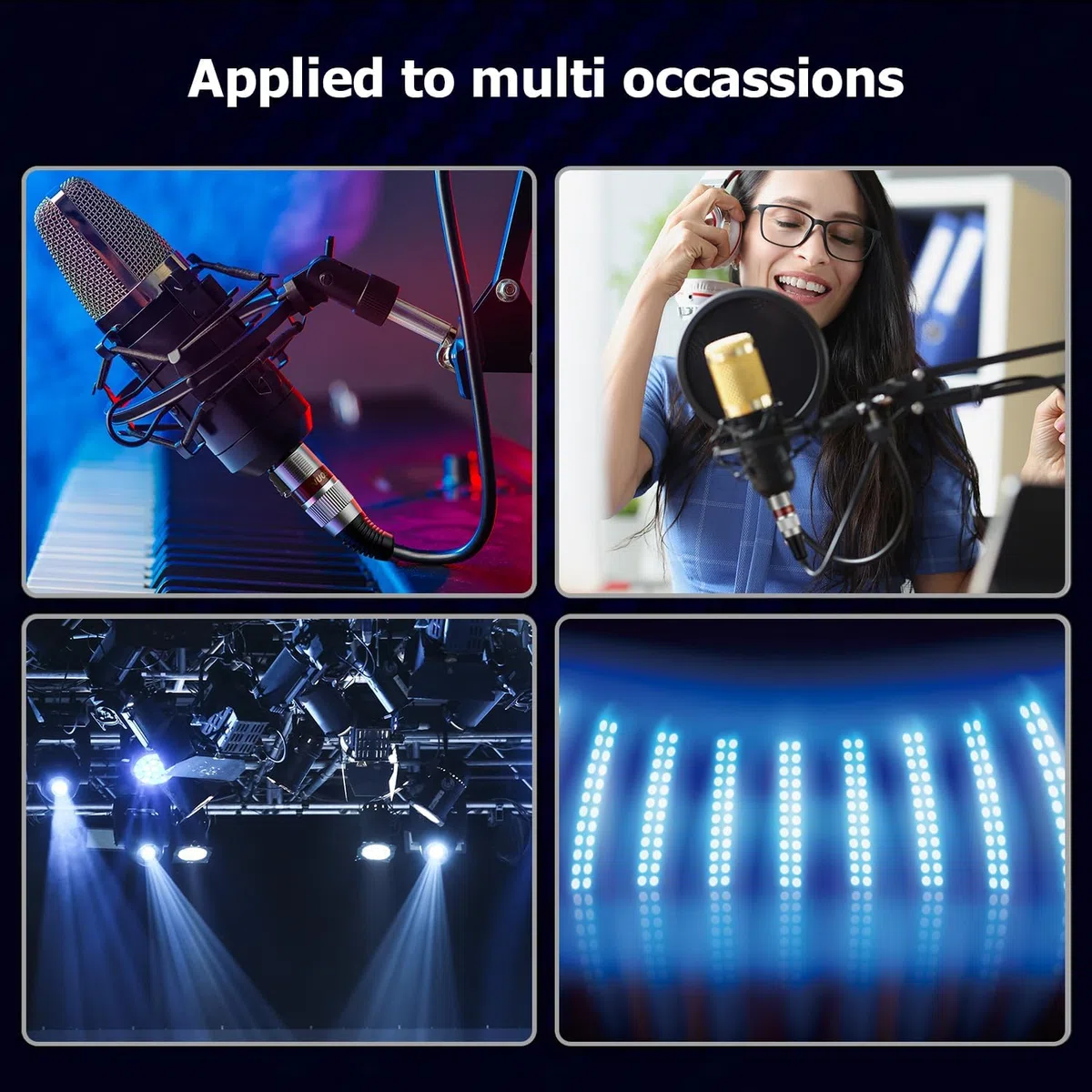 Cavo XLR Bilanciato 1m, 2 Pack Microfono Maschio Femmina, Professionale Adattatore Stereo, Cavi Canon Connettori per Mixer, Altoparlante, Preamplificatore